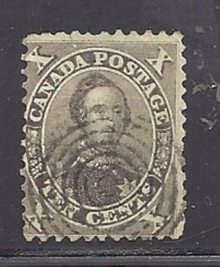 Canada Scott 17b 10c Prince Brown Fvf With Ll Perf Bend.  Cat $130