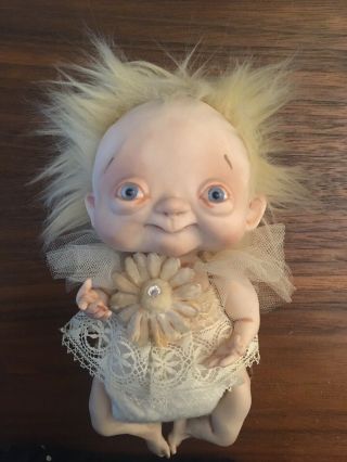 Ooak Denise Bledsoe Creepy Baby Doll.  Cool