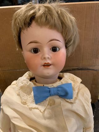 Antique Fulper Bisque Boy Character Doll Mold 2 A Made In The Usa 25”