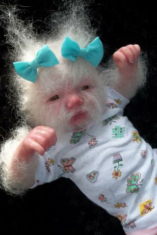 Reborn Hybrid Yeti Abominable Snow Baby Artist Doll Horror Mythical Fantasy