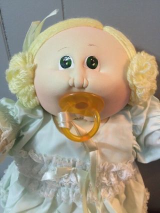 Cabbage Patch Soft Sculpture 1985 Marian Jessica With Birth Certificate Pacifier