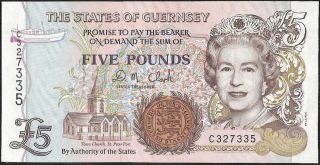 The States Of Guernsey 5 Pounds (1996) P:56b Unc