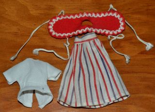 Palitoy Pippa 6 " Doll Fashions 1979 Apron Skirt Replacement Top Tlc Fits Dawn