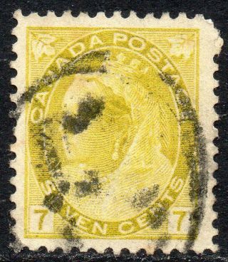 1902 Canada Sg 160 7c Greenish Yellow Fine