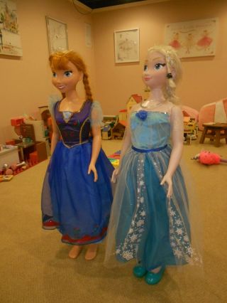 Disney Frozen My Size Elsa and Anna Dolls 38 