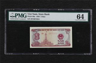 1985 Viet Nam State Bank 5 Hao Pick 89a Pmg 64 Choice Unc