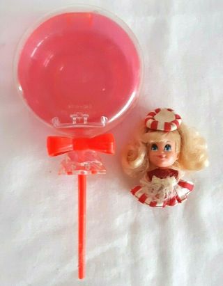1968 Kiddle Lollipops Lolli - Doll In Case Sweet Treats Mattel Hong Kong