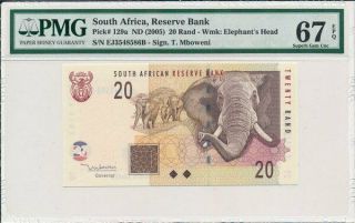 Reserve Bank South Africa 20 Rand Nd (2005) Pmg 67epq