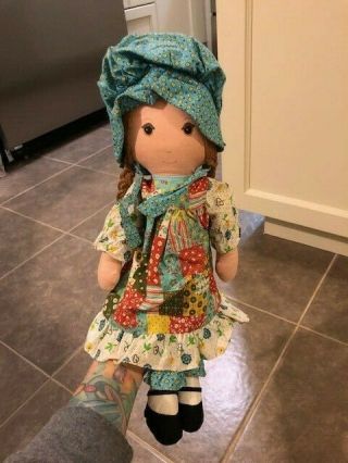 Rag Doll Holly Hobbie Knickerbocker Plush Doll 16 "