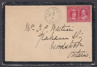Canada Scott 98 - Sep 9,  1908 Port Burwell,  On Domestic Mourning Cover