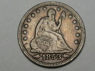 1853 Us Seated Liberty Quarter (w/ Arrows & Rays).  137