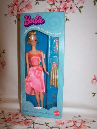 Nrfb Mib 1970 Vintage Barbie With Growing Growin 