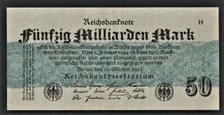 Vad - Germany - 50 Milliarden Mark Banknote - P 125a (cv=70) A/u