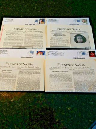 Vintage 1998 Friends Of Sasha Newsletters With Doll Articles And Crafts