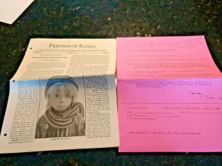 Vintage 1998 Friends of Sasha Newsletters with doll articles and crafts 2