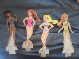 Vintage 1972 Dawn And Her Friends Paper Dolls Cut