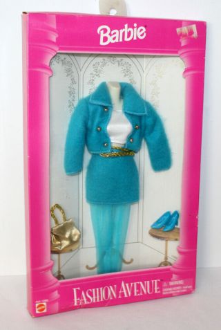 Barbie Fashion Avenue 14980 Mattel 1995,  Nrfb,  Blue Jacket & Skirt