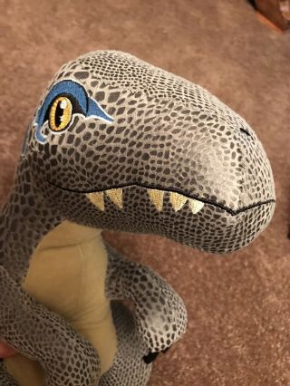 Build A Bear Jurassic World Velociraptor Blue Stuffed Plush Dinosaur