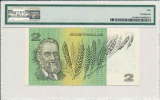 Reserve Bank Australia $2 ND (1979) S/No 99xx88 PMG 50 2