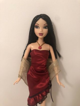 My Scene Club Birthday Nolee Doll Barbie Asian 2004 Red Dress Accessories
