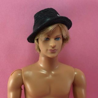 Barbie 2009 Fashionista Hottie Nude Articulated Rooted Hair Ken Doll W Hat Kk36