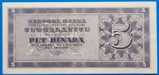 Yugoslavia,  5 Dinara 1950,  Unissued,  Unc,  Rare