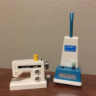 1970’s Vintage Galoob Dollhouse Vacuum And Sewing Machine