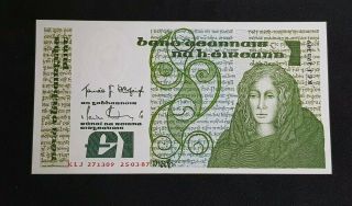 Bank Of Ireland,  1 Pound 1987,  Unc
