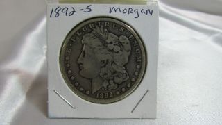 Semi - Key 1892 - S Morgan Silver Dollar $1 Coin - Ungraded - D4