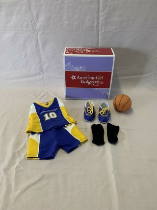 American Girl Blue/yellow/white Basketball Outfit