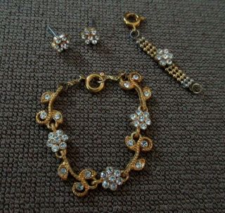 Lovely Rhinestone Necklace,  Earrings And Bracelet For Fashion Royalty,  Barbie