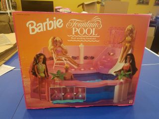 1993 Barbie Fountain Pool Real Fountain Nib