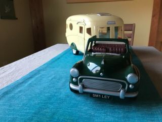 Calico Critters/sylvanian Families Green Car With Camper/caravan & Accessories