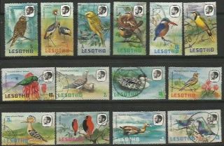 Lesotho 1981 Bird Definitve Set Sc 321 - 34 Complete Vfu Set 2149