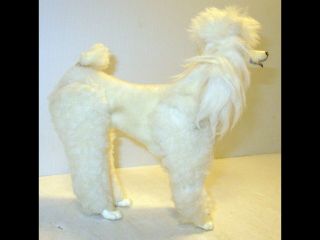 Vintage 1984 Barbie ' s Fluffy Pet Dog White Poodle Prince Poseable Sits/Lays Down 2
