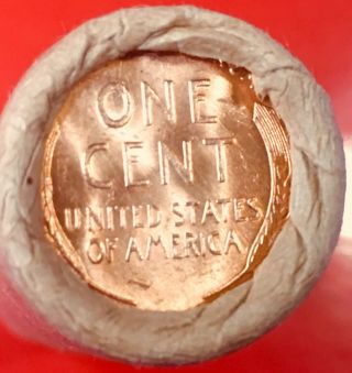 1921 - P / Bu Tails Wheat End Obw Bank Wrap Lincoln Weat Penny Roll