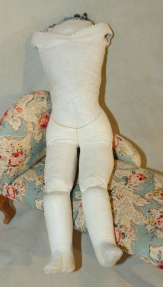 Antique German Kid Leather Doll Body For Bisque Head Doll