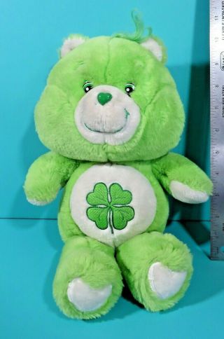 Care Bear Good Luck Green Shamrock 13 " Plush Retro Style Stuffed Animal 2002