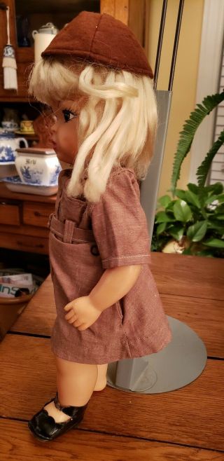 Vintage Terri Lee Doll Platinum Blond In Brownie Dress 3