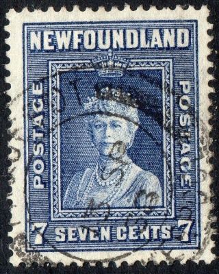 1943 Newfoundland Sg 281 7c Deep Ultramarine Fine