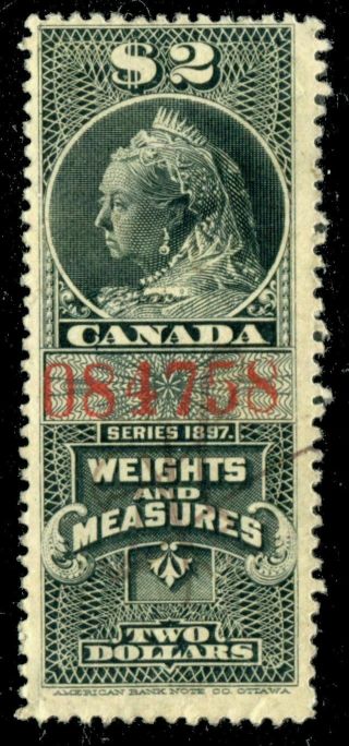 Canada Fwm44 Sg U F/vf $2 Victoria [7544] Cv=$12.  00 Weights And Measures - Cv