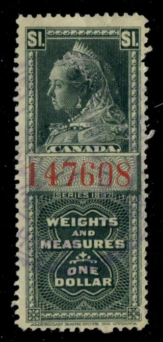 Canada Fwm41 Sg U F/vf $1 Victoria [7536] Cv=$11.  00 Weights And Measures - Cv