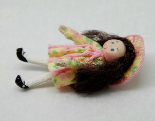 Vintage Child ' s Doll - Artisan Dollhouse Miniature 1:12 3