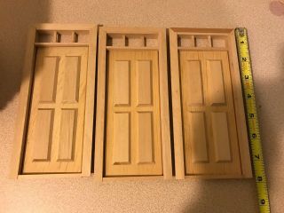 3 - Un - Houseworks Wood 4 Panel Door With Transon - 1:12 Scale