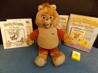 2006 Teddy Ruxpin With " The Airship " Story Cartridge And Story / Picture Books