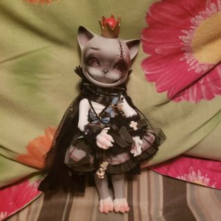 Goth Pipos Cheshire Cat Resin Bjd Doll With 2 Faces Full Set