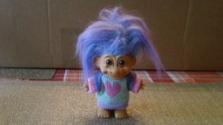 Russ Troll Doll 5 " Heart Sweater Girl / Russ Troll Dolls / Toys / Vintage Toys