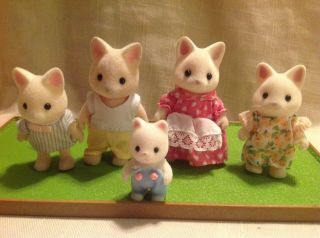Calico Critters/sylvanian Families Silk Cats With Baby