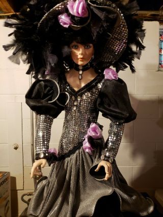 Rustie Weldon 42 Inch Porcelain Doll Black Gown
