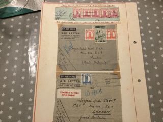 2 X 1944 Morocco Air Letters To French Air Force In London